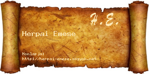 Herpai Emese névjegykártya